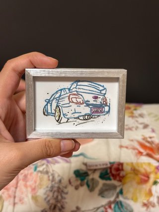 Cuadro pequeño grabado a mano Subaru Impreza