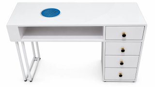 Mesa de Manicura Blanca con Cajonera