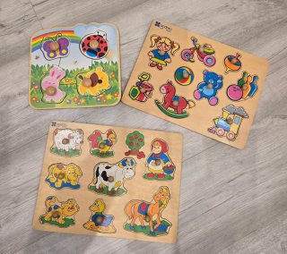 Set de 3 Puzzles de Madera Infantiles