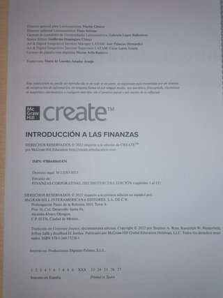 Introducción a las finanzas