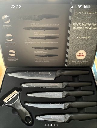 Set de 5 Cuchillos Royalty Line con Pelador