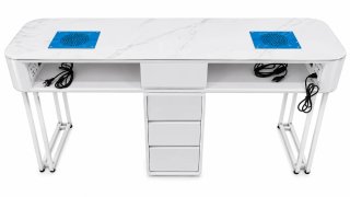 Mesa de Manicura Doble con Aspiradores