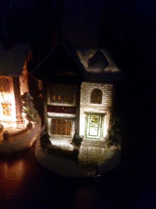 Set de 4 Casitas Decorativas con Luz