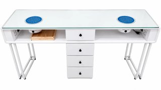 Mesa de Manicura Doble con Aspiradores