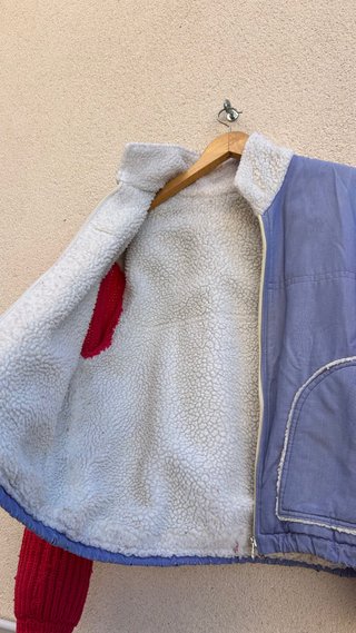 Chaqueta vintage  azul y rosa