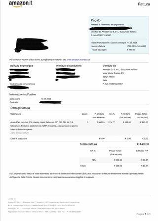 iPad Apple Silver 128GB Garanzia Attiva