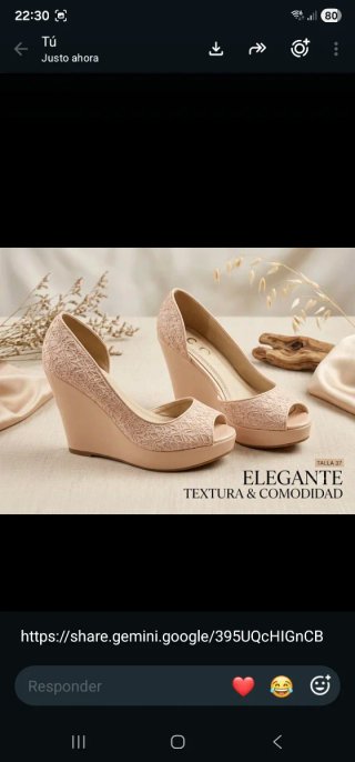 Zapatos de Cuña Beige Talla 37