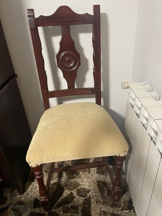 Conjunto de Comedor Clásico Madera Maciza, nogal.