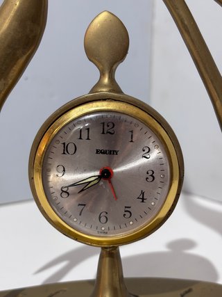 Reloj Despertador Vintage EQUITY Bronce