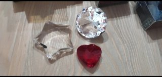 Lote de Figuras de Cristal Corazón Butlers
