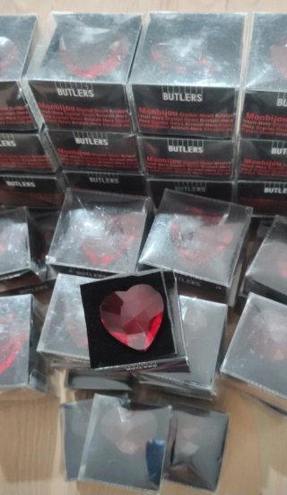 Lote de Figuras de Cristal Corazón Butlers