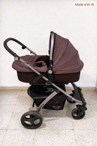 Cochecito Playxtrem Skyline silla+capazo gris