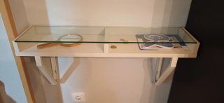 Estante de Entrada IKEA Madera y Cristal