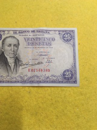 Billete 25 Pesetas 1946