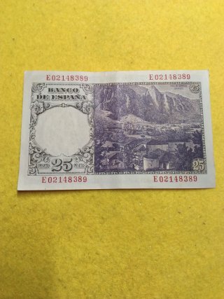 Billete 25 Pesetas 1946