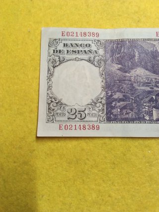 Billete 25 Pesetas 1946