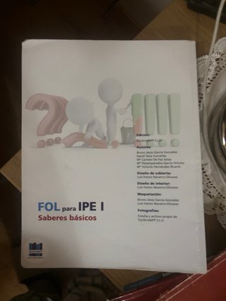 Libro FOL para IPE 1 Saberes Básicos