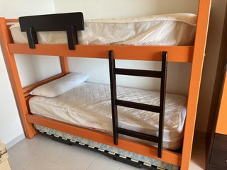 Litera de 3 plazas con cama nido y colchones
