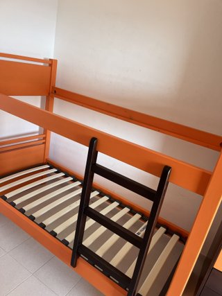 Litera de 3 plazas con cama nido y colchones