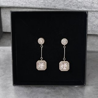 Pendientes plata 925 rodio largos elegantes