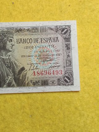 Billete de una peseta de 1943