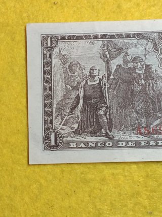 Billete de una peseta de 1943