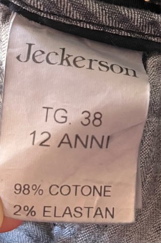 Pantaloni eleganti bambino blu 12 anni