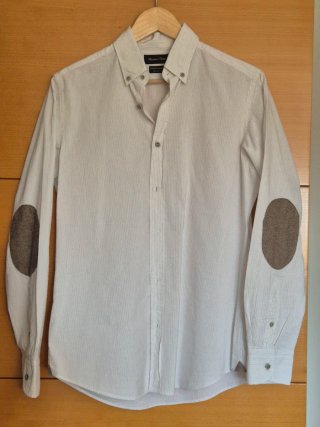 Camisa Massimo Dutti Blanca con Coderas