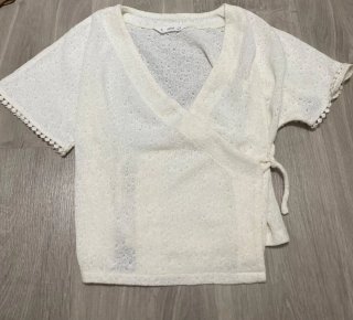 Mango Top Blanco Talla Única