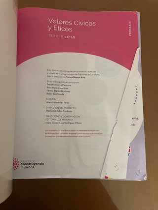 Valores cívicos y éticos Tercer ciclo primaria