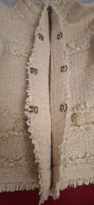 Chaqueta Tweed Beige The Extreme Collection Mujer