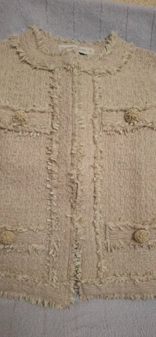 Chaqueta Tweed Beige The Extreme Collection Mujer