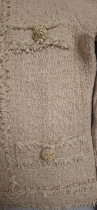 Chaqueta Tweed Beige The Extreme Collection Mujer