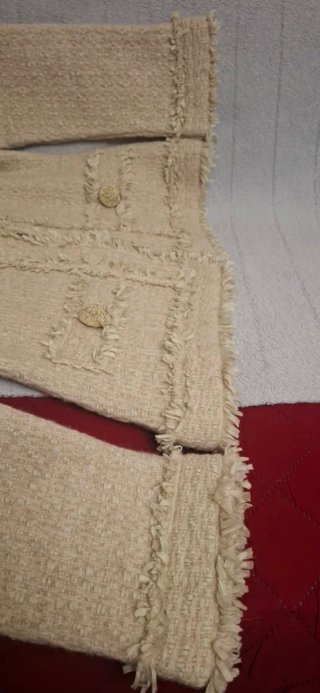 Chaqueta Tweed Beige The Extreme Collection Mujer