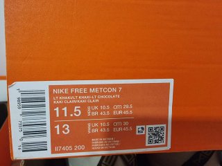 T45,5 Nike Free Metcon 7 Marrón/ Beige