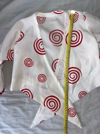 Traje Flamenca Rojo y Blanco Hecho a Mano