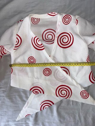 Traje Flamenca Rojo y Blanco Hecho a Mano