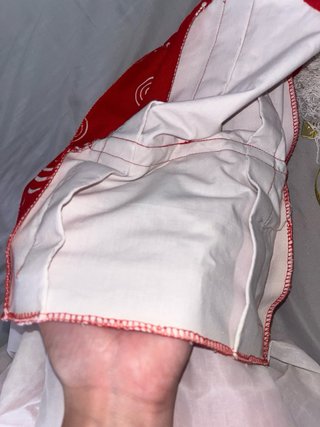 Traje Flamenca Rojo y Blanco Hecho a Mano