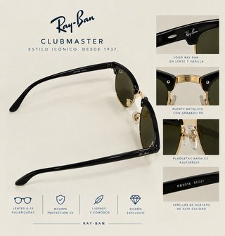Gafas Ray-Ban Clubmaster como Nuevas Originales
