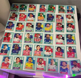 Colección de cromos de fútbol del mundial