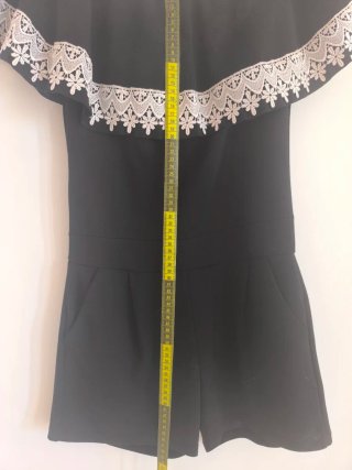 Mono Corto Negro con Bordado