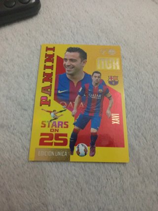 Cromo Xavi Panini Stars on 25 Edición Única