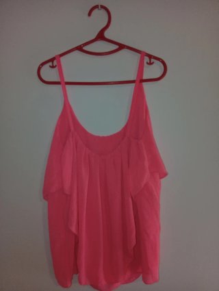 Blusa rosa y naranja de tirantes