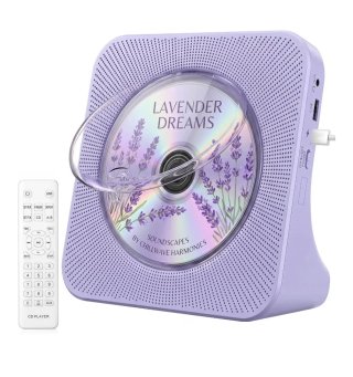 Reproductor CD Pared Portátil Morado