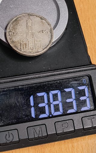 5 Reichsmark in argento 1934 A Garnisonkirche con data
