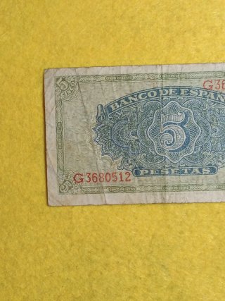 Billete 5 Pesetas 1940 Banco de España