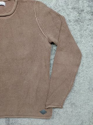 Replay jersey punto marrón texturizado Talla M