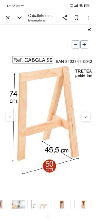 2 Caballetes de madera diseño