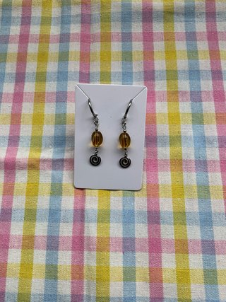Pendientes artesanales ámbar