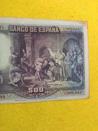 Billete 500 Pesetas 1928 Cardenal Cisneros